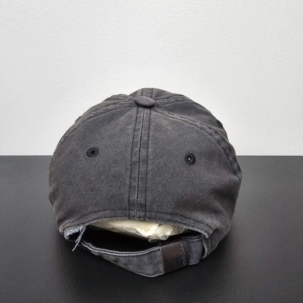 Adidas Hat Cap Mens Strap Back Black Climalite Three Stripe Life Logo Sports Run